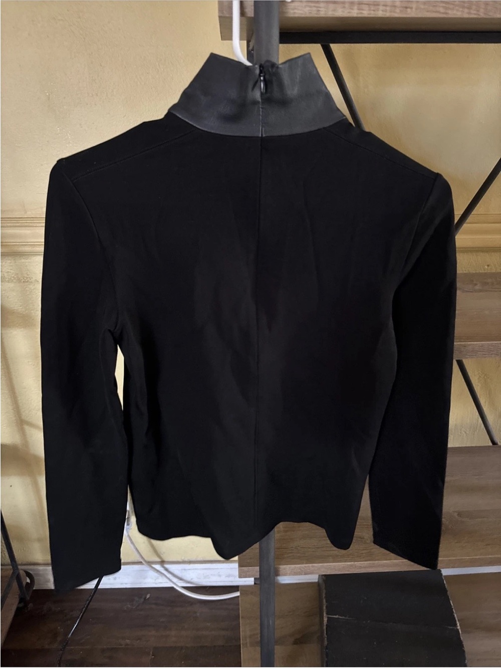 Helmut Lang Bondage Leather neck long sleeve top, retail price :$295 - Picture 2 of 7
